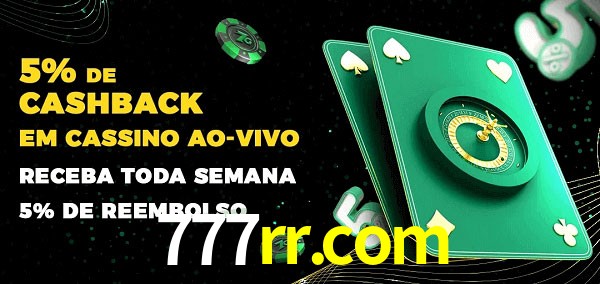Promoções do cassino ao Vivo 777rr.com